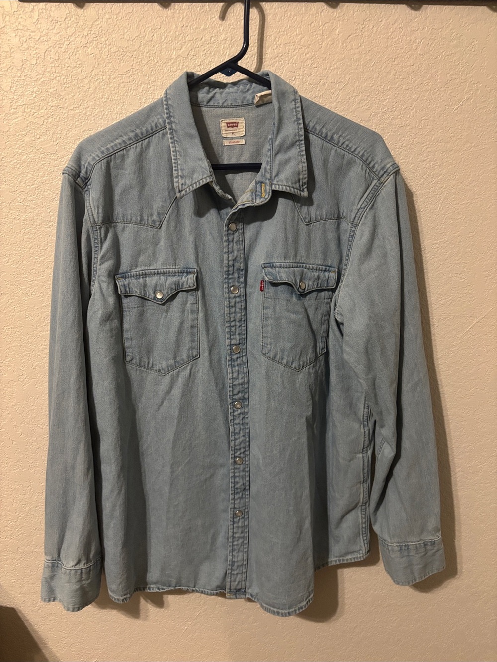 Levi’s Light Denim Pearl Snap Shirt